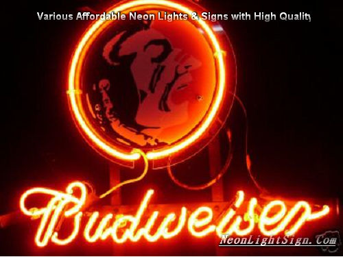 NCAA Florida State Tide Budweiser Beer Bar Neon Light Sign