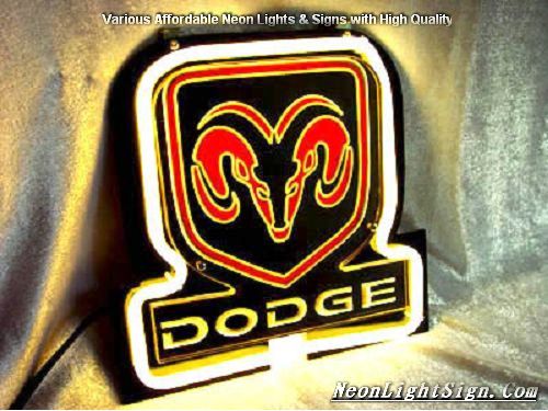 Dodge Logo Automobile Neon Bar Light Sign