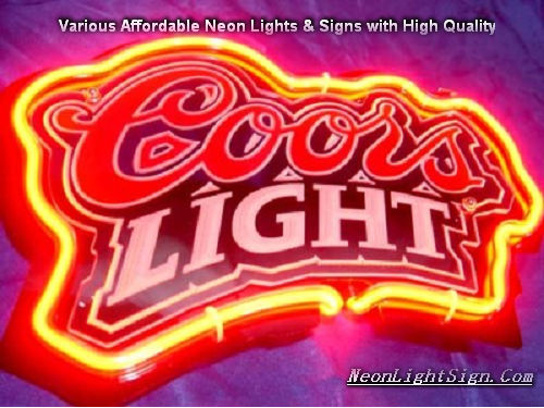 Coors Light 3D Beer Bar Neon Light Sign