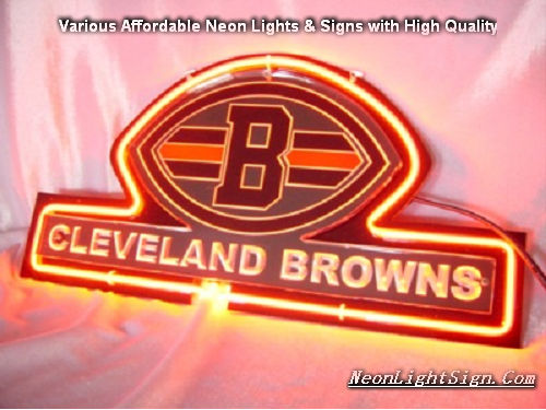 NFL Cleveland Browns 3D Neon Sign Beer Bar Light