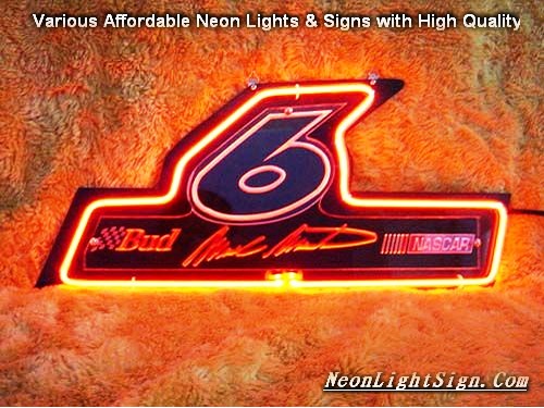 NASCAR #6 MARK MARTIN 3D Beer Bar Neon Light Sign