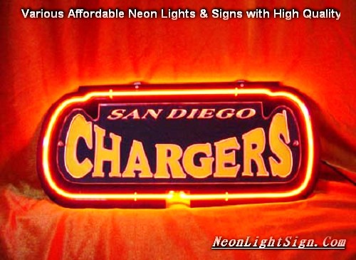 NFL San Diego Chargers 3D Beer Bar Neon Light Sign