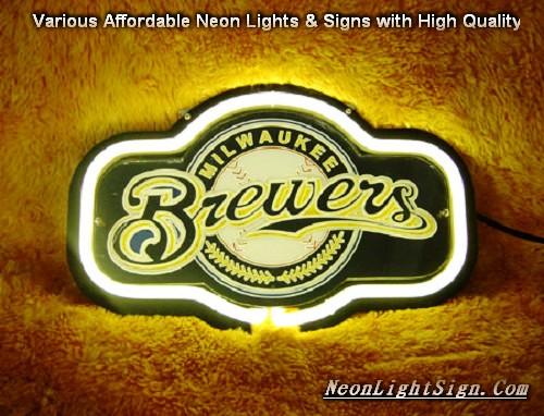 MLB WAUKEE BIEWEIS 3D Beer Bar Neon Light Sign