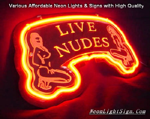 Live Nude 3D Beer Bar Neon Light Sign