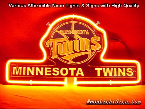 MLB MINNESOTA TWINS 3D Beer Bar Neon Light Sign