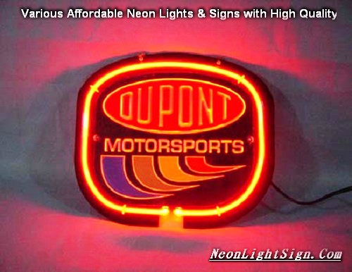 DUPONT MOTOR SPORTS 3D Beer Bar Neon Light Sign
