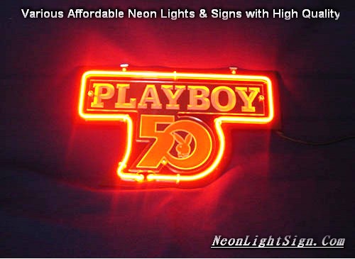 play boy 50th Years 3D Beer Bar Neon Light Sign