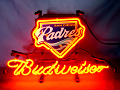 MLB San Diego Padres Budweiser Beer Bar Neon Light Sign