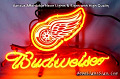 NHL Detroit Red Wings Budweiser Beer Bar Neon Light Sign