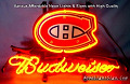 NHL Montreal Canadiens Budweiser Beer Bar Neon Light Sign