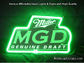 Miller Genuine Draft MGD Beer Bar Neon Light Sign
