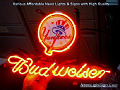 MLB New York Yankees Budweiser Beer Bar Neon Light Sign