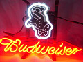 MLB Chicago White Sox Budweiser Beer Bar Neon Light Sign