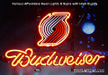 NBA Portland Trailblazers Budweiser Beer Bar Neon Light Sign