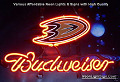NHL Anaheim Ducks Budweiser Beer Bar Neon Light Sign