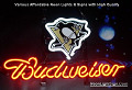 NHL Pittsburgh Penguins Budweiser Beer Bar Neon Light Sign