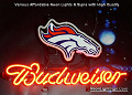 NFL DENVER BRONCOS OFFICIAL Budweiser Beer Bar Neon Light Sign