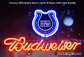 NFL INDIANAPOLIS COLTS  Budweiser Beer Bar Neon Light Sign
