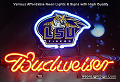 NCAA LSU TIGERS  Budweiser Beer Bar Neon Light Sign