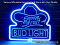 George Straight 3D Beer Bar Neon Light Sign