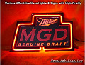 Miller MGD Road 3D Beer Bar Neon Light Sign