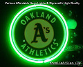 MLB Oakland Athletics 3D Beer Bar Neon Light Sign