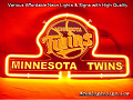 MLB MINNESOTA TWINS 3D Beer Bar Neon Light Sign