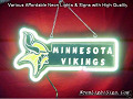 NFL MINNESOTA VIKINGS 3D Beer Bar Neon Light Sign