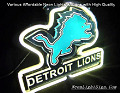 NFL DETROIT LIONS 3D Beer Bar Neon Light Sign