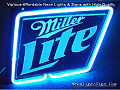 MILLER LITE 3D Beer Bar Neon Light Sign