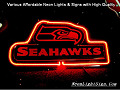 NFL SEATTLE SEAHAWKS 3D Beer Bar Neon Light Sign